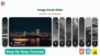 How to create an Image Card Slider Using HTML, CSS and JavaScript | Tutorial in Hindi. #website
