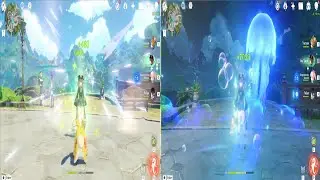 C0 Yaoyao vs C0 Kokomi Healing Comparison Genshin Impact Patch 3.4