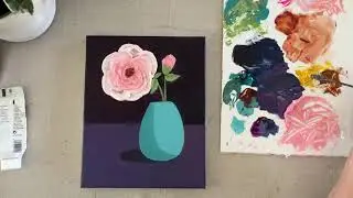 Paint a Textured Rose in Acrylic