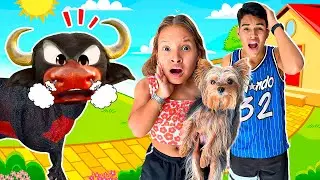 Gatinha das Artes em histórias do Irmão BEBÊ e o BOI DA CARA PRETA | FT Gabi e Pietro