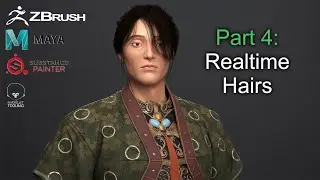 Part 4 ( Hair Cards ): create realtime hairs using hair cards maya xgen