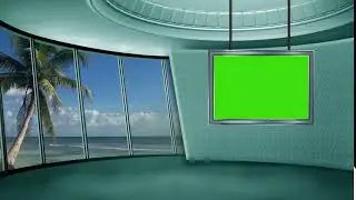 news tv studio set 09 virtual green screen background loop