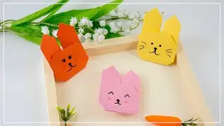 Fold DIY origami Easter bunny out of paper | nice Easter decoration idea