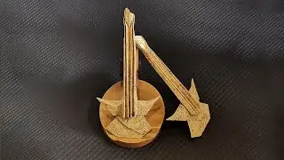 How to make 3D origami Guitar / Bass tutorial | Easy DIY paper guitar Instructions