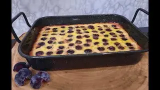 Plum Pie/Pour-over Plum Pie/Plum Cake/Pflaumenkuchen