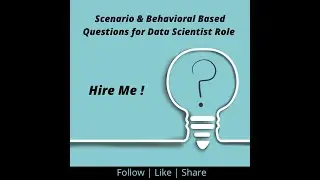 Scenario-Based Interview Questions for Data Scientist Role | Hie Me | Follow | Like | Subscribe