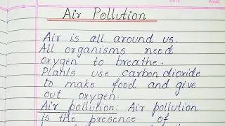 Air Pollution : Causes , Harmful Effects, Ways to reduce Air Pollution