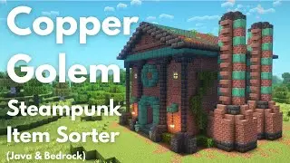 COPPER GOLEM ITEM SORTER - STEAMPUNK | Minecraft Tutorial | Java & Bedrock 26.1
