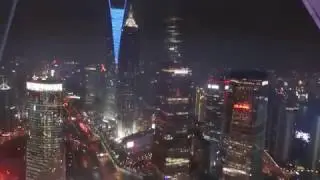 Inside Oriental Pearl Tower - Shanghai Panorama at night