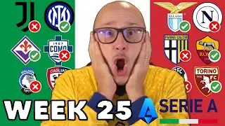 2024/25 SERIE A PREDICTIONS - WEEK #25
