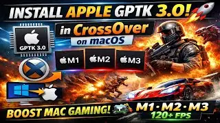 Apple GPTK 3.0 on Mac! 🚀 Install GPTK 3 in CrossOver (M1/M2/M3)