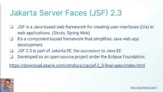 30. A short overview of Java/Jakarta Server Faces 2.3