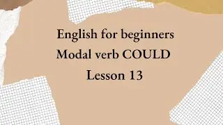 beginner english | modal verb could #beginnerenglish #englishgrammar #modalverbsinenglish