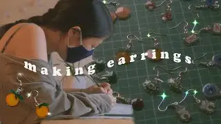 STUDIO VLOG 🍂 pottery, making earrings, painting and ASMR unboxing 🍊