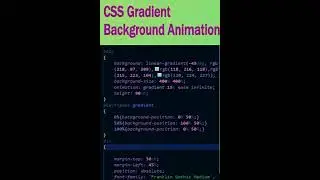 CSS gradient Background Animation 