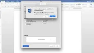 Setting Font Type and Size Word in 2016 for Mac