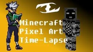 Kakashi Hatake from Naruto Shippuden - Minecraft Pixel Art Time-Lapse