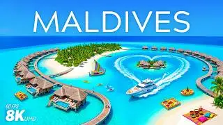 MALDIVES 8K Aerial 🇲🇻 🏖️ Crystal Lagoons, Overwater Villas & Ultimate Tropical Paradise 🚢