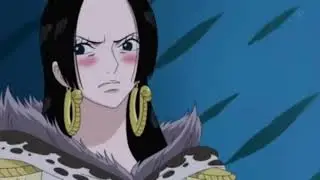 hancock tries to hide luffy from marine