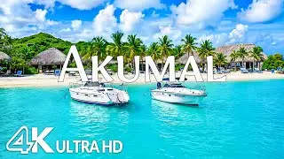 Akumal 4K – Coastal Paradise, Turquoise Waters & Riviera Maya’s Turtle Bay with Relaxing Music