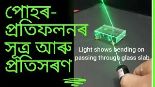 পোহৰ-প্ৰতিফলনৰ সূত্ৰ আৰু প্ৰতিসৰণ/Laws of Reflection and Refraction of Light