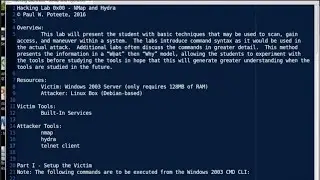 Hacking Lab 0x00  NMap and Hydra Part 1