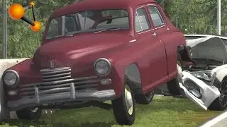 BeamNG.Drive Mod : GAZ M20 Classic car (Crash test)