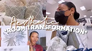 *HUGE* AESTHETIC ROOM TRANSFORMATION VLOG | ROOM DECOR SHOPPING + HAUL + FINALLY REDECORATING! (p.1)