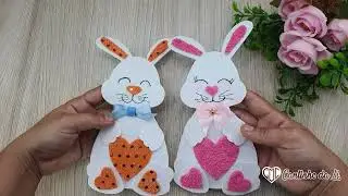 Faça Você Mesmo Linda Lembrancinha de Páscoa - Coelhinho Porta Bis em E.V.A! ✨🐰