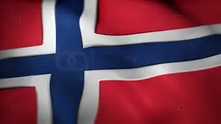 Norway Flag - Realistic - Waving Flag - Full HD - 1080 - Seamless Loop