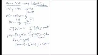 Using Laplace transforms and convolution to solve an ODE