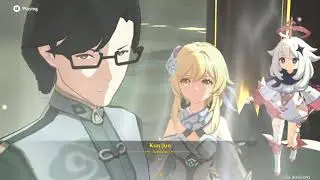 Traveller be like on Zhongli and Jun Kun scene l Genshin Impact