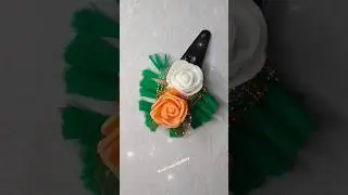 Tricolor hairclip for Independence day #hairclip #diy #independenceday #ytshorts