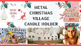 Handmade Holiday Magic: Crafting a Metal Christmas Village Candle Holder from Aluminum Flashing!