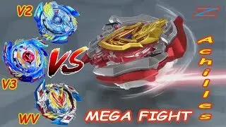 Бейблейд- Z Ахилесс против Волтраеков V2, V3, WV. | Beyblade -   Z Ahiles VS Winning Valkyrie
