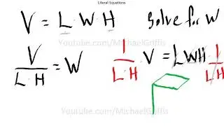 Intermediate Algebra Literal Equations