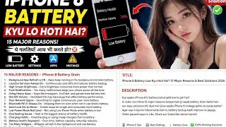 Why Does iPhone 8 Battery Drain So Fast? | 15 Real Reasons & Easy Fixes (2026)