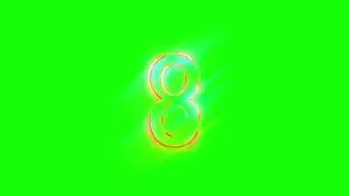 10 Seconds Neon Countdown with Visual Effects (FREE DOWNLOAD) - Green Screen 4K High Quality