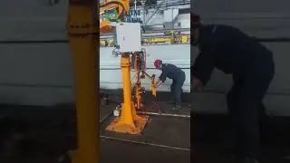 Steel mill equipment - Roller changing assistance robotic arm #steelindustry #steelmill