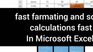 Fast farmating and some calculations fast in Microsoft Excel