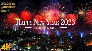 Happy New Year 2023 4K - Colorful Firework Display Around the World | Firework Sound🎇Countdown 2023