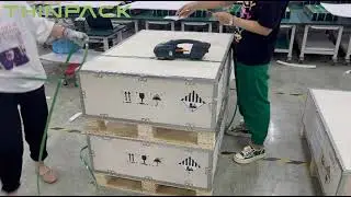 Wooden box packaging of battery packs