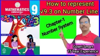 9th Class Maths New Syllabus|| Chapter-||How to represent √9.3 on Number Line||Explanation on board
