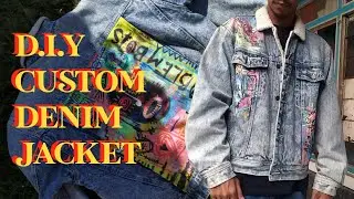 DIY CUSTOM DENIM JACKET | LUKIS JAKET DENIM
