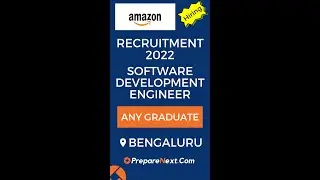 Amazon Recruitment 2022 | Software Development Engineer | IT Job | Engineering Job | Bengaluru