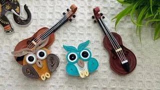DIY paper quilling owl 🦉 bird