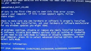 Eliminating BSoD 0x000000ED (full version)