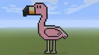 Minecraft Pixel Art - Flamingo