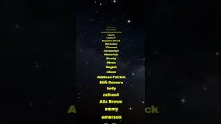 I can't believe how many names I have to say!