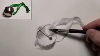 Chiaroscuro Drawing of a Jingle Bell